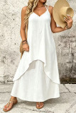 Sleeveless V-neck Large Size Dress