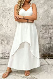 Sleeveless V-neck Large Size Dress