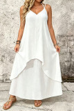 Sleeveless V-neck Large Size Dress