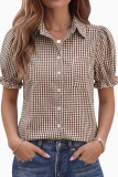 Printed Bubble Short Sleeve Lapel Shirt
