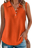 Large Size Sleeveless Lapel Tank Tops