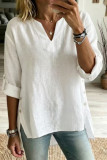 V-neck Nine Quarter Sleeve T-shirt