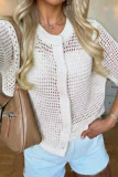 Round Neck Short Sleeved Knitted Sweater