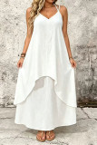 Sleeveless V-neck Large Size Dress