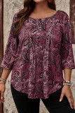 Large Size Printed Long Sleeved T-shirt