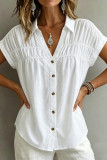 V-neck Loose Short Sleeved Shirt