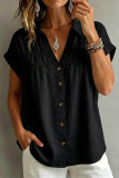 V-neck Loose Short Sleeved Shirt