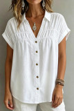 V-neck Loose Short Sleeved Shirt