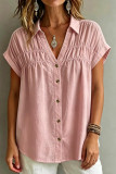 V-neck Loose Short Sleeved Shirt
