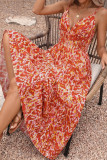 Bohemian V-neck Waist Cinched Dress