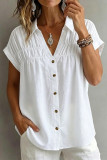 V-neck Loose Short Sleeved Shirt