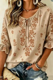 Large Size Ruffled Short Sleeved Shirt