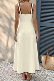 Retro Bow Waist Cinching Suspender Dress