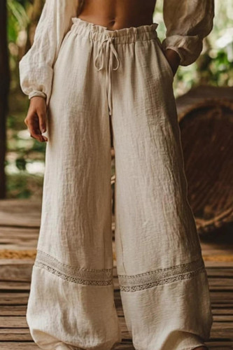 Bohemian Style Lace Retro Pants