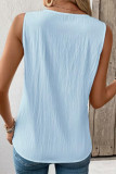 Round Neck Sleeveless Cotton and Linen Vest