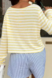 Long Sleeved Knitted Striped Shirt