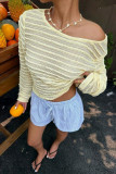Long Sleeved Knitted Striped Shirt