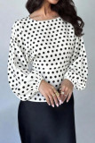 Satin Round Neck Long Sleeved Bat Shirt