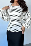 Satin Round Neck Long Sleeved Bat Shirt