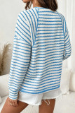 Round Neck Striped Long Sleeved T-shirt