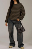 Striped Loose Long Sleeved T-shirt