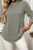 Waffle Knitted Long Sleeve T-shirt