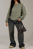 Striped Loose Long Sleeved T-shirt