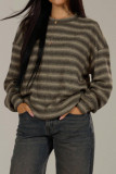 Striped Loose Long Sleeved T-shirt