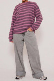 Striped Loose Long Sleeved T-shirt