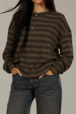 Striped Loose Long Sleeved T-shirt