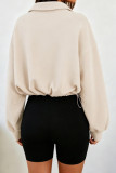 Half Zip Long Sleeved Sports Hoodie