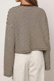 Striped Knitted Long Sleeve T-shirt