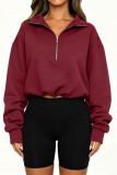 Half Zip Long Sleeved Sports Hoodie