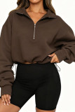 Half Zip Long Sleeved Sports Hoodie