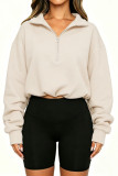 Half Zip Long Sleeved Sports Hoodie