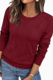 Round Neck Long Sleeved Knitted Sweater