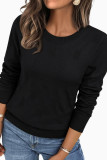 Round Neck Long Sleeved Knitted Sweater