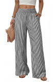 High Waisted Striped Wide Leg Pants