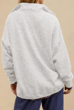 Button Long Sleeved Casual Hoodie