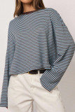Striped Knitted Long Sleeve T-shirt