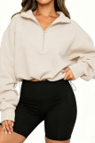 Half Zip Long Sleeved Sports Hoodie