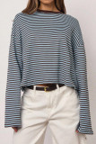 Striped Knitted Long Sleeve T-shirt