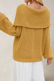 One Shoulder Loose Knit Sweater