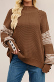 Half High Neck Long Sleeved Sweater