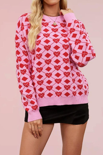 Valentine's Day Love Knitted Long Sleeve Sweater