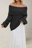 One Shoulder Loose Knit Sweater