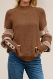 Half High Neck Long Sleeved Sweater