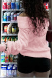 One Shoulder Long Sleeved Knitted Sweater