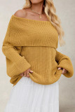 One Shoulder Loose Knit Sweater