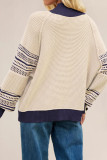 Half High Neck Long Sleeved Sweater